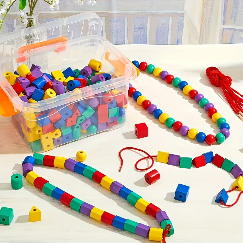 104pc Laced Beads Toy for Preschoolers