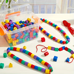 104pc Laced Beads Toy for Preschoolers