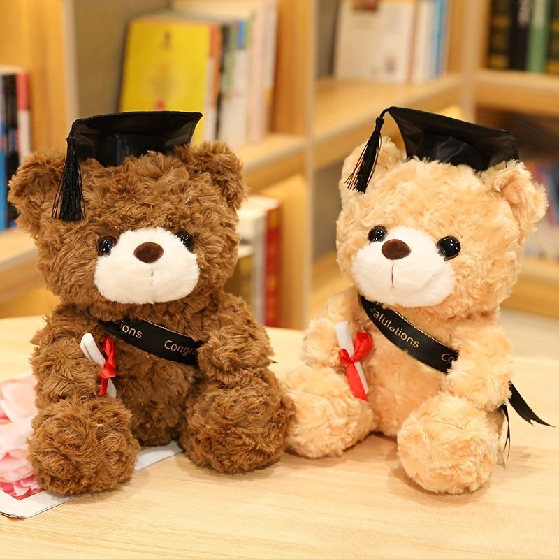 Graduation Bear Doll 9.1in Two Colors Halloween Thanksgiving Christmas Gift