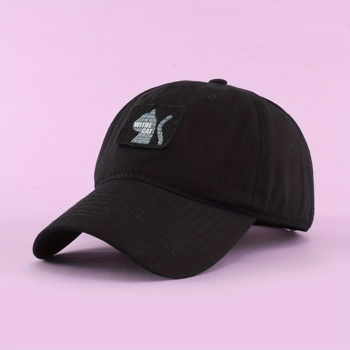 Cat Baseball Cap Label Patch Cotton Dad Hats Adjustable Couple Sun Hats