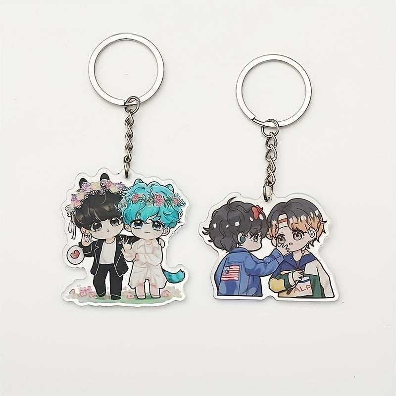 Cartoon Acrylic Keychain Pendant Anime Key Chain Bag Accessories