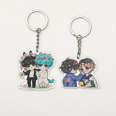 Cartoon Acrylic Keychain Pendant Anime Key Chain Bag Accessories