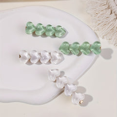 4pcs Heart Shape Hair Clip Barrette For Women