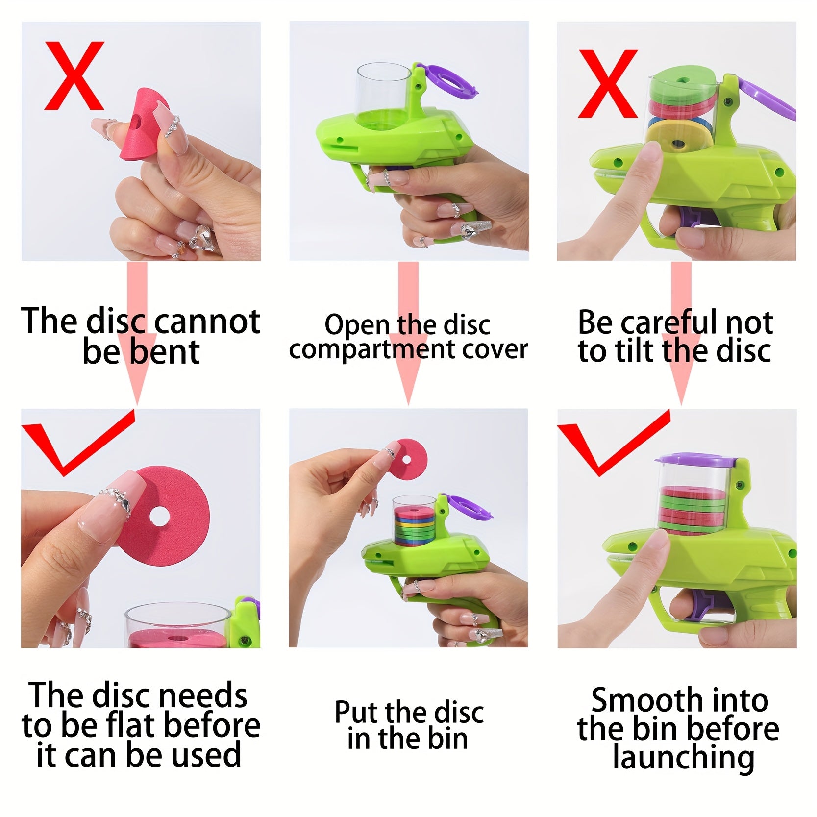 Foam Disc Launcher Shooting Game Purple