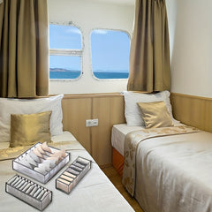 3 Piece Underwear Drawer Organizer for Bras Socks Ties Belts