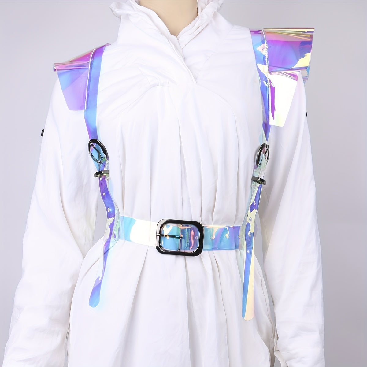 Laser Y2K PVC Harness Belt for Women