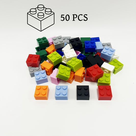 50pcs Building Blocks 2 X 2 Stud Hole Small Compatible with 3003 for Toys DIY