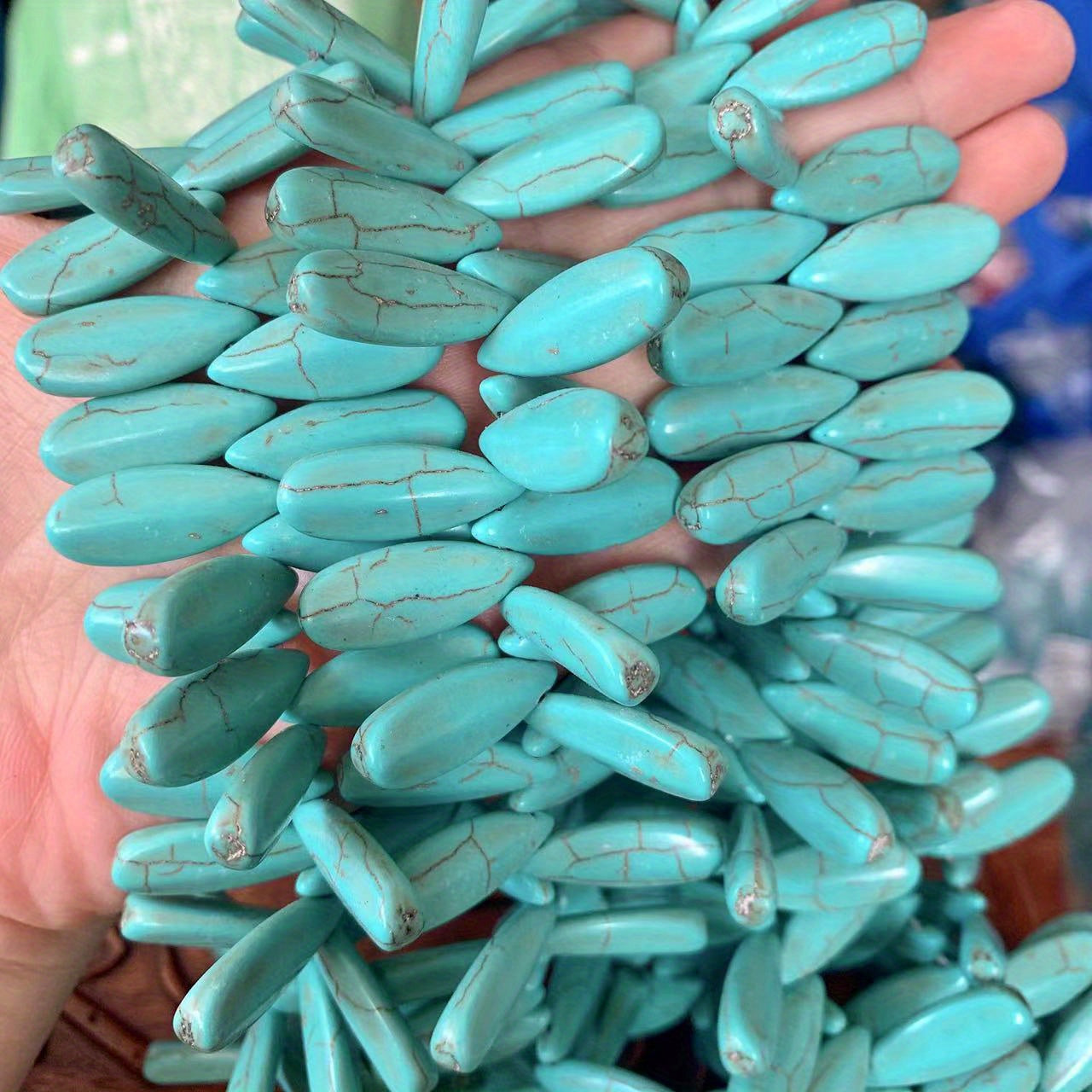 30pcs Teardrop Turquoise Beads Handcrafted Beads For Jewelry Supply 10 25mm