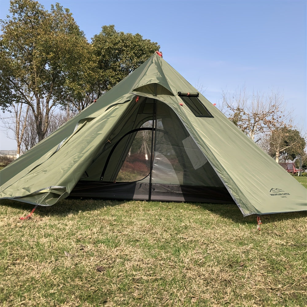 4 Corner Inner Tent Camping Pyramid Tent w/ Mosquito Net