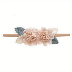 Flower Hairband Soft Elastic Headband Hair Accessories For Girls