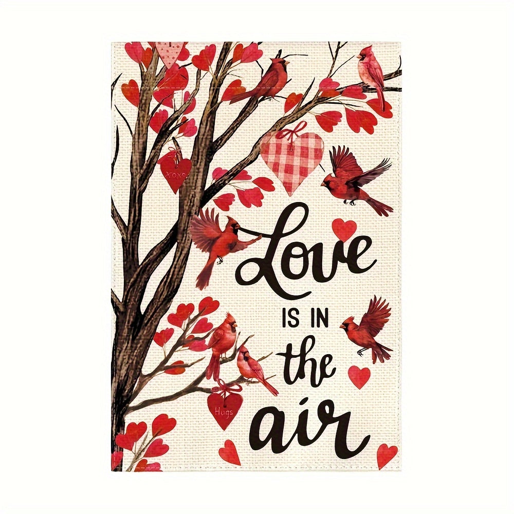 Valentine Floral Garden Flag Double Sided Red Anniversary Yard Outdoor Flag
