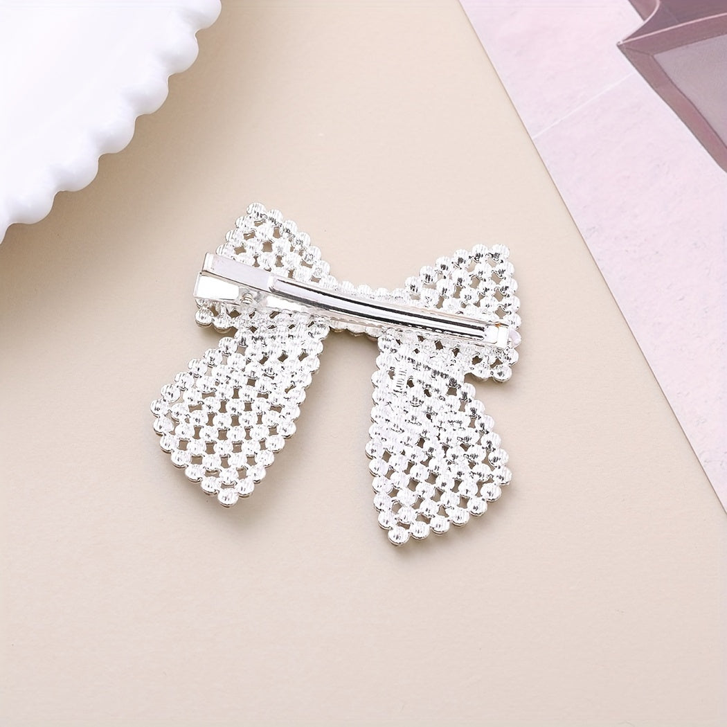 Rhinestone Boe Hair Clip Glitter Duck Billed Clip for Hair Bang Braids