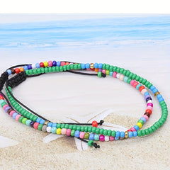 Colorful Beaded Anklet for Women - Summer Beach Style