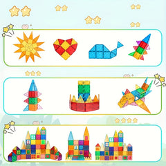 Magnetic Building Blocks Toys Kids 80pcs Learning Educational Construction