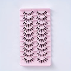 10 Pairs Comic Style False Eyelashes Spiky Pointed Thick Fairy Cosplay Makeup