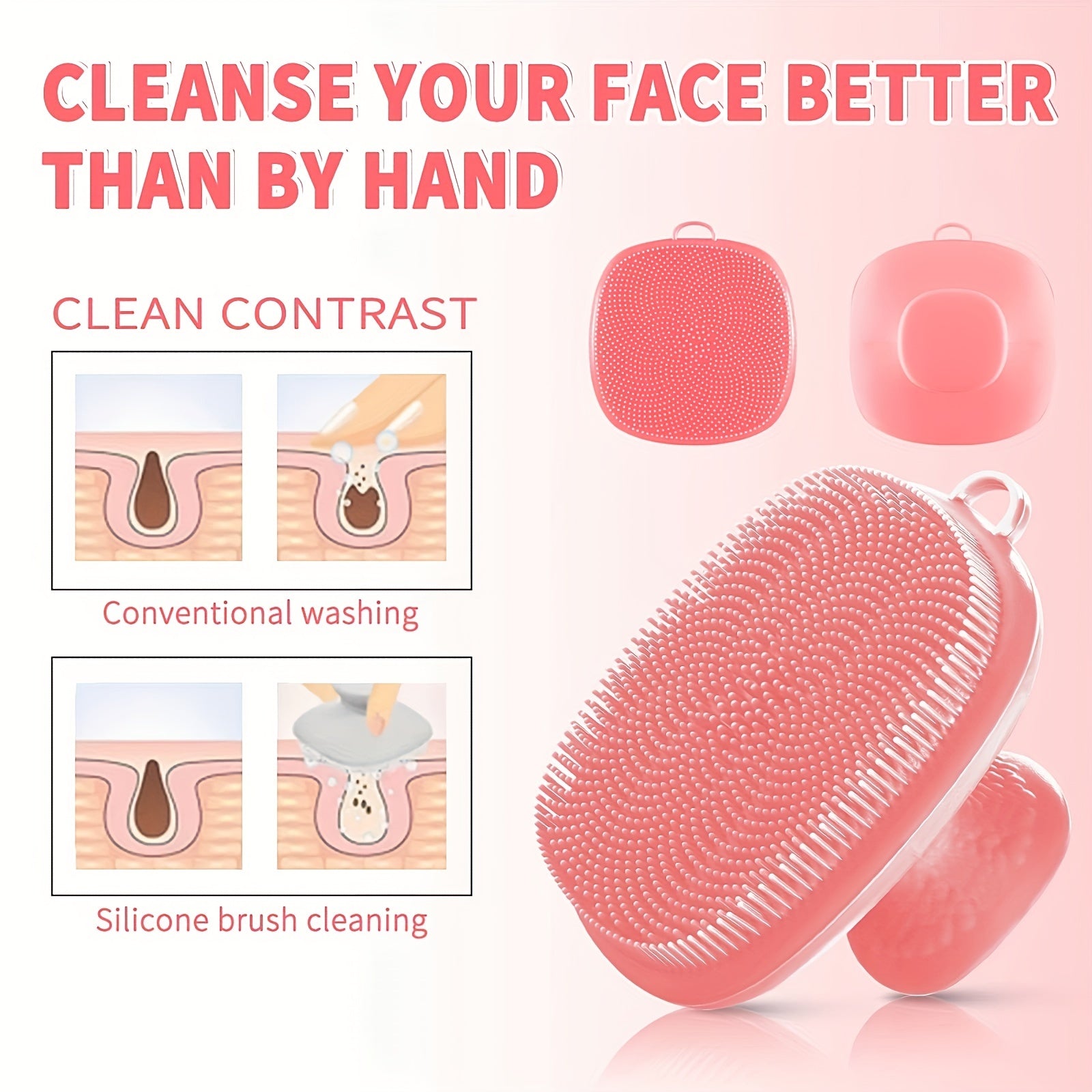 Silicone Face Scrubber Brush For Women Facial Cleansing Waterproof Skin Care