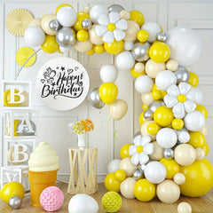 Yellow Balloon Wreath Arch Set for Celebrations