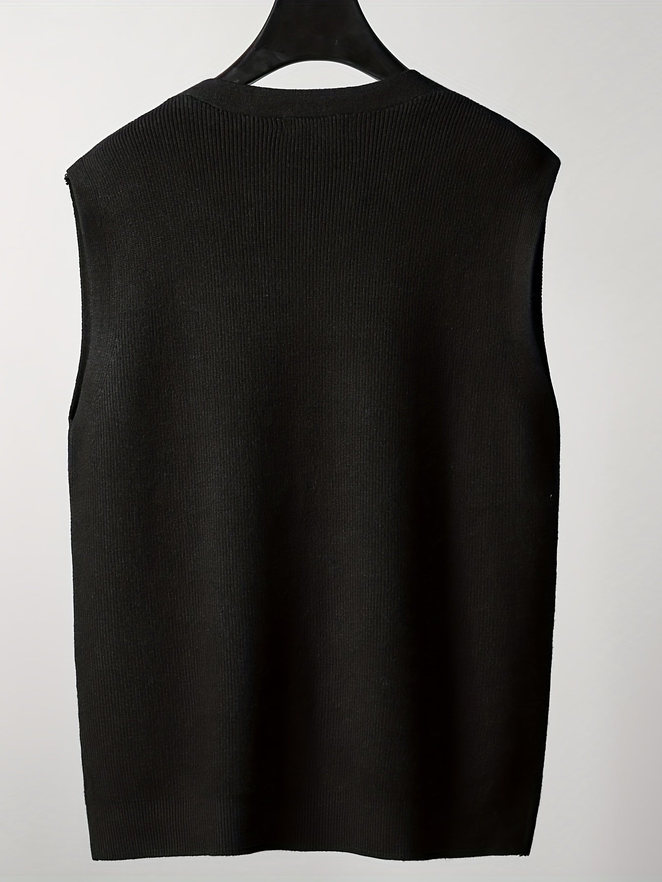 Men's V Neck Button Up Cardigan Vest for Fall Winter