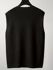 Men's V Neck Button Up Cardigan Vest for Fall Winter