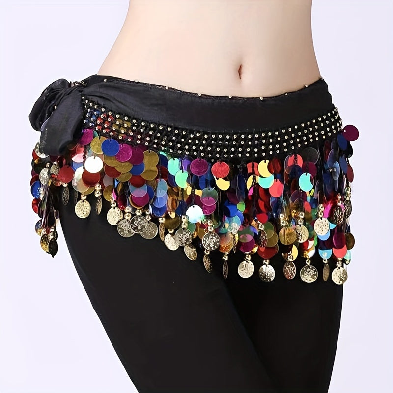 Sequin Belly Dance Hip Cover Skirt