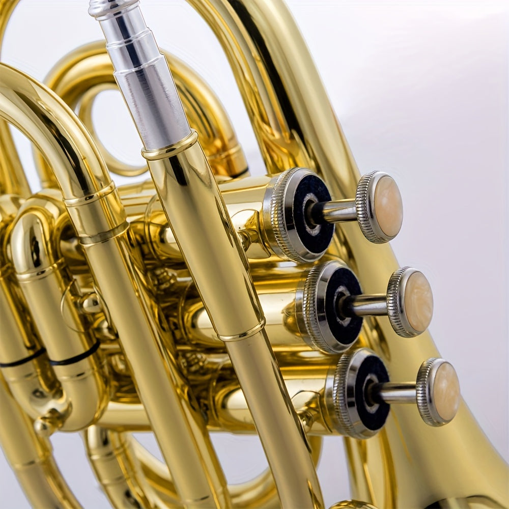 Pro Pocket Trumpet B flat Brass Kaluolin K200 Horn 7C Silver Plated