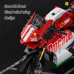 Building Blocks Car Motorcycle 1 10 Sports Car Shape Red Appearance Intelligent