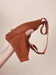 Wireless Ribbed Push Up Bra Breathable Comfy Lingerie