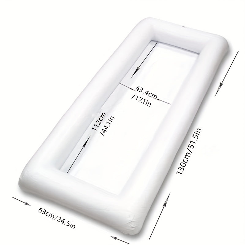 Inflatable Floating Bar Table Drinks Cooler and Air Mattress for Swimming Pools