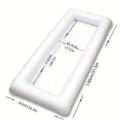 Inflatable Floating Bar Table Drinks Cooler and Air Mattress for Swimming Pools