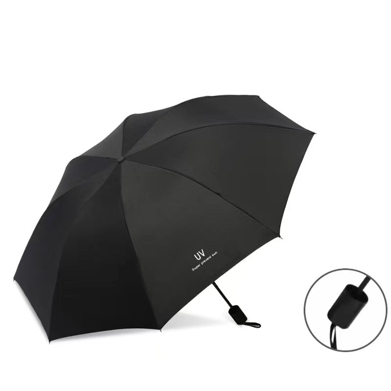 Bone Vinyl Umbrella Sunscreen Manual Folding Umbrella 96 Sun Protection