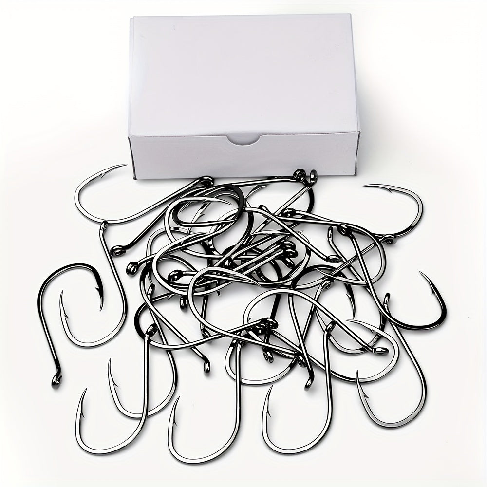 PROBEROS 50pcs Fishing Hooks, High Carbon Steel Fishhooks, Corrosion Resistant