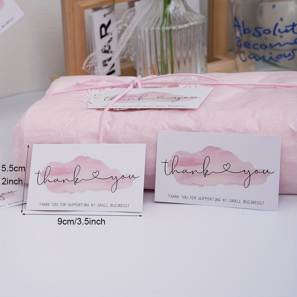 30pcs Thank You Package Gift Packaging Decorative Card Message Card