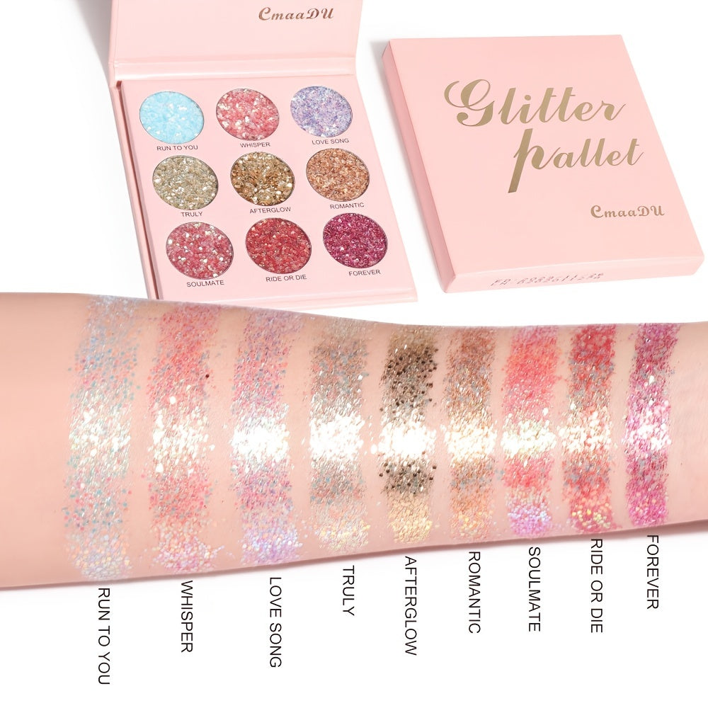 High Pigmented Glitter Eyeshadow Palette Colorful and Long Lasting Eye Shadow