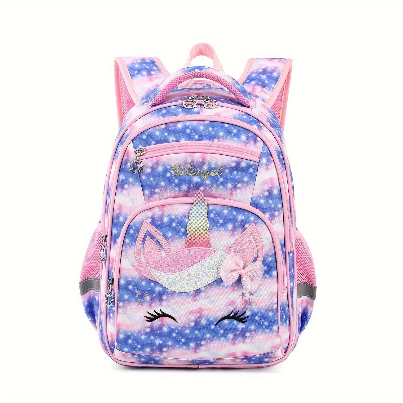 Unicorn Pattern Girls Lightweight Backpack Large Capacity Compartment