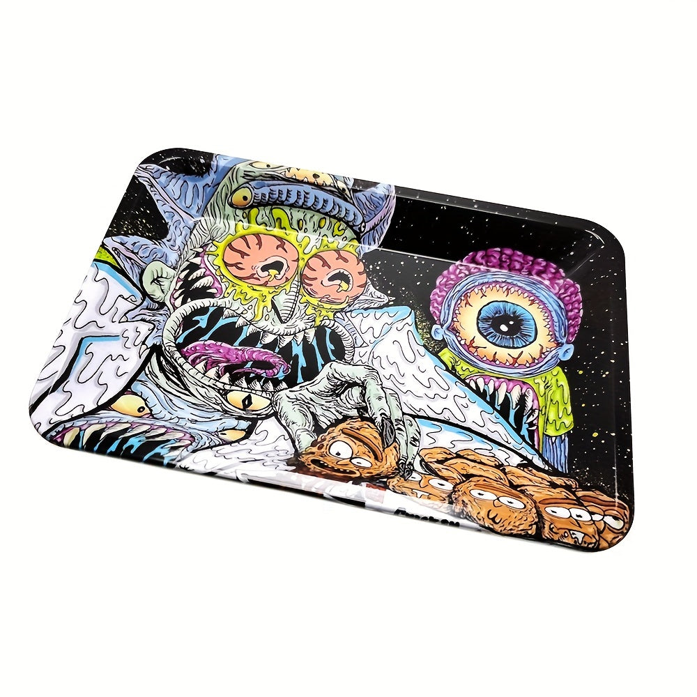 Metal Rolling Tray Fun And Gift Ideal Accessory For Home Or Travel 18.03cm X 11