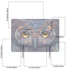 Owl Print Decorative Door Mat - Anti Slip Indoor Floor Rug