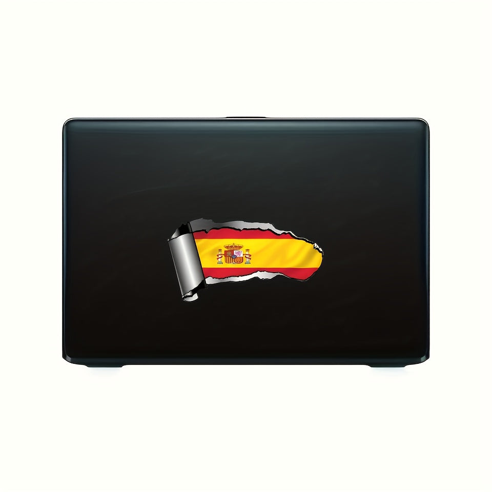 Spanish Flag Vinyl Decal for Motorcycle and Car - Suitable for All Vehicles