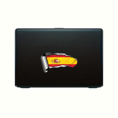 Spanish Flag Vinyl Decal for Motorcycle and Car - Suitable for All Vehicles