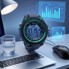 Youth Waterproof Timer & Alarm Watch, Luminous Display, Stylish Design