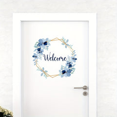 Welcome Sign PVC Wall Sticker Front Door Entrance Decoration Self Adhesive Decal