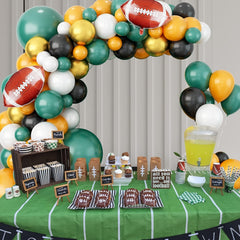 110pcs Rugby Balloons Arch Garland Kit Yellow Green Balloons