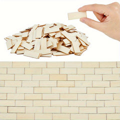 100pcs Mini Dollhouse Flooring Boards 1:12 Scale Bamboo Pattern