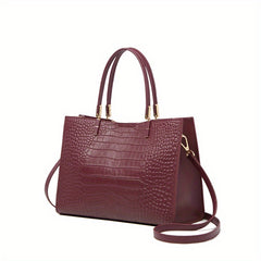 ZOOLER Crocodile Pattern Leather Handbag Large Capacity Tote