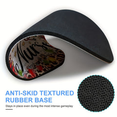 Round Gaming Mouse Pad Non-slip Rubber Mat 7.8"x0.12" Office Computers Laptops