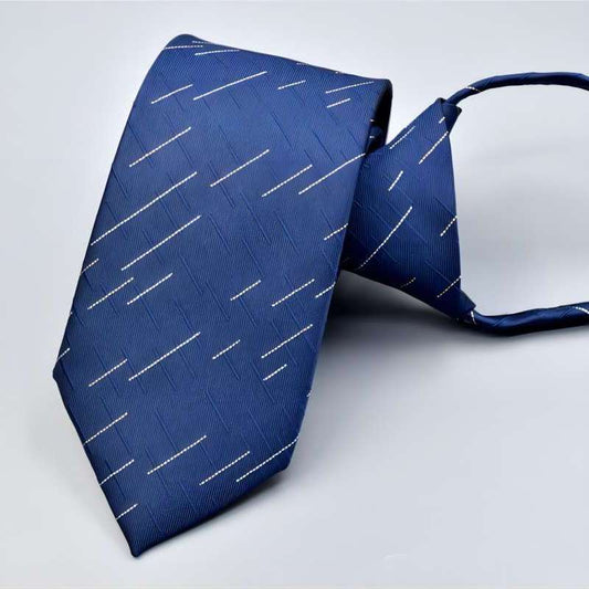 Men's Striped Zipper Tie for Formal Business Work