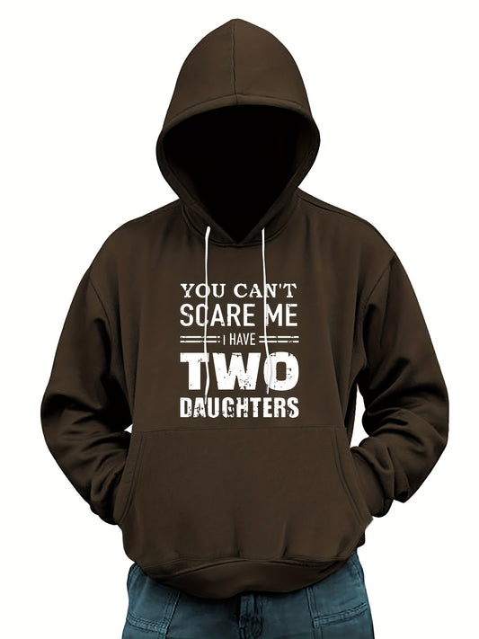 Funny Two Daughter Letter Print Hoodies For Men Graphic Sweatshirt