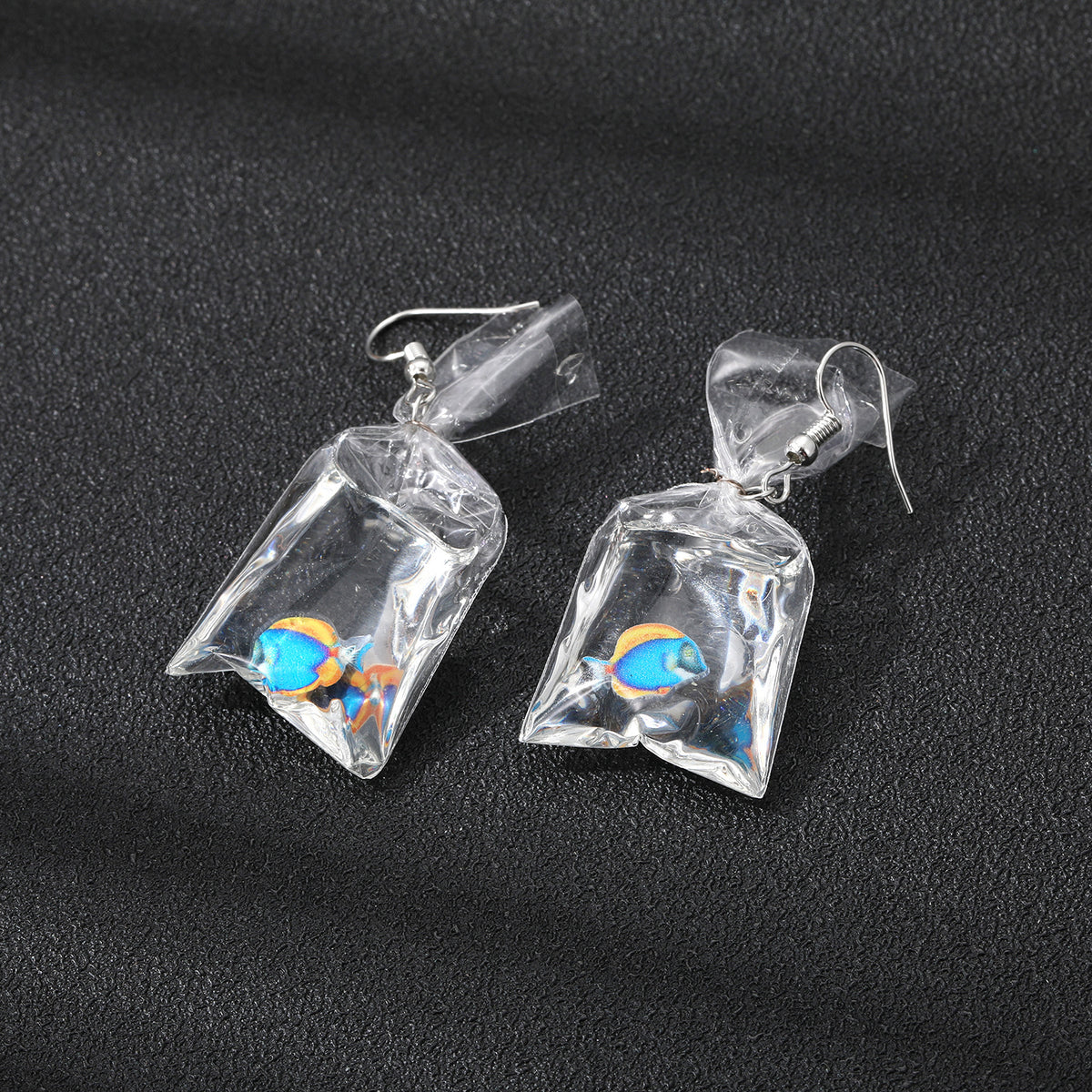 Goldfish Water Bag Drop Earrings Ocean Animal Pendant