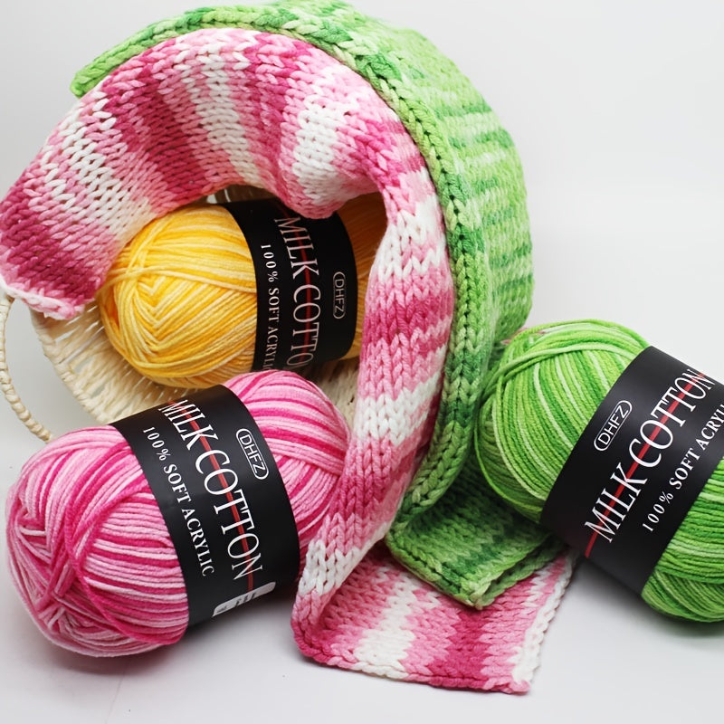 2pcs Gradient Soft Yarn for Crocheting and Knitting 164Yards