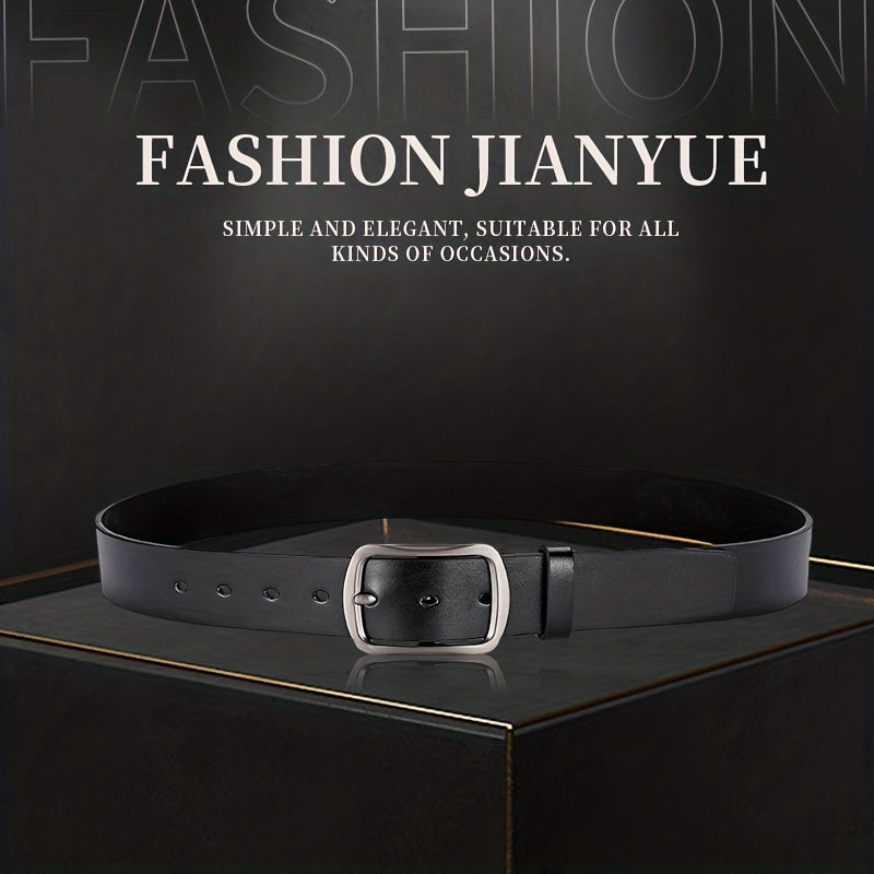 Men's PU Leather Belt Unisex Plain Decorative Accessories for Pants Jeans