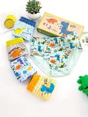 5pcs Boy's Cotton Triangle Panties Multiple Colors Elastic Waist Underwear
